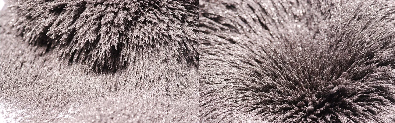 Iron filings photographed for the report