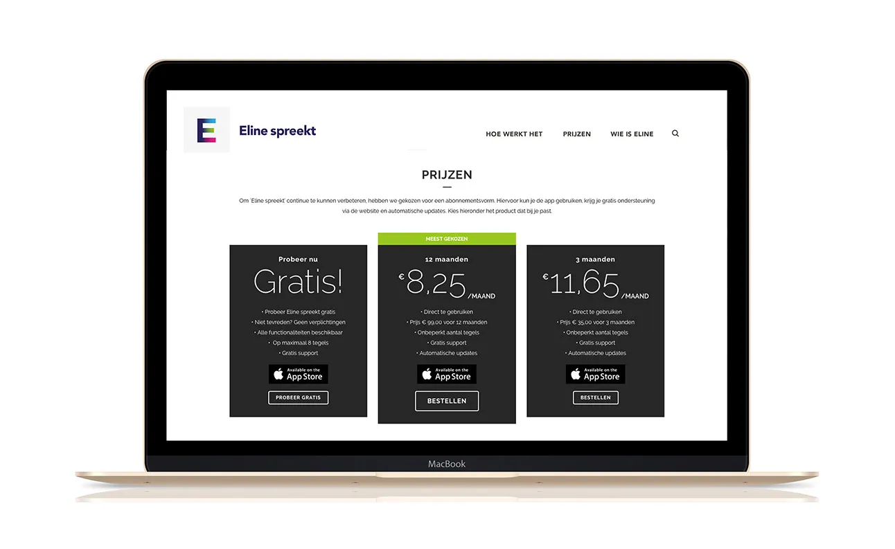 The Eline Spreekt website